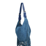 Zefira Borsa a spalla da donna Pelle Scamosciata 8630-BLU Gave Lux