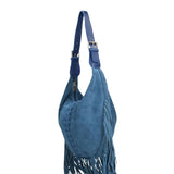 Zefira Borsa a spalla da donna Pelle Scamosciata 8630-BLU Gave Lux