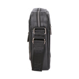 Borsa a tracolla uomo 100% pelle PU PCL3105-BLACK Northampton Polo Club