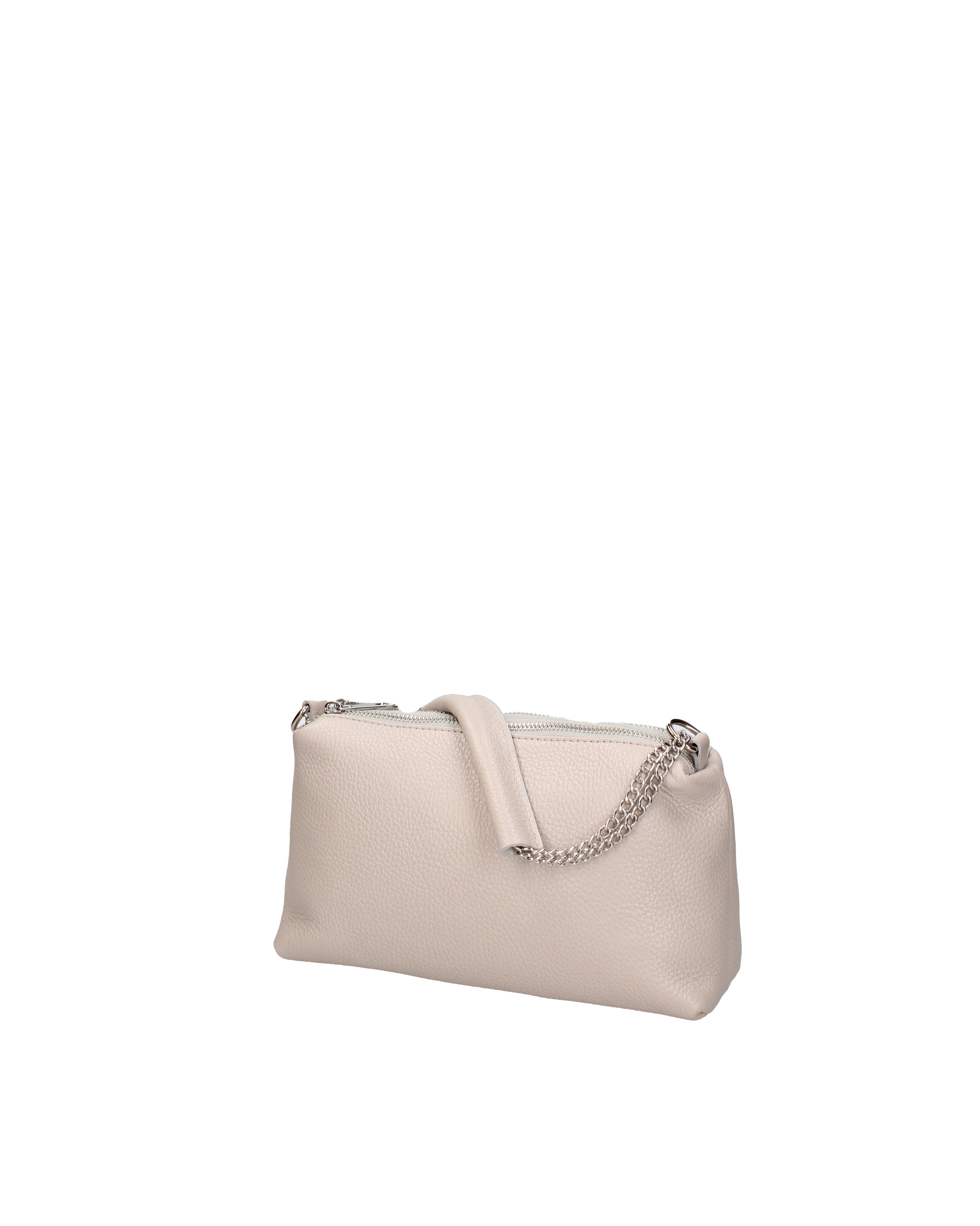 Borsa a spalla da donna Vera pelle 07141-D86 GRIGIO PERLA Viola Castellani