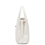 Borsa a mano da donna 100% pelle vegana PU 712-2PT-WHITE Diana&co