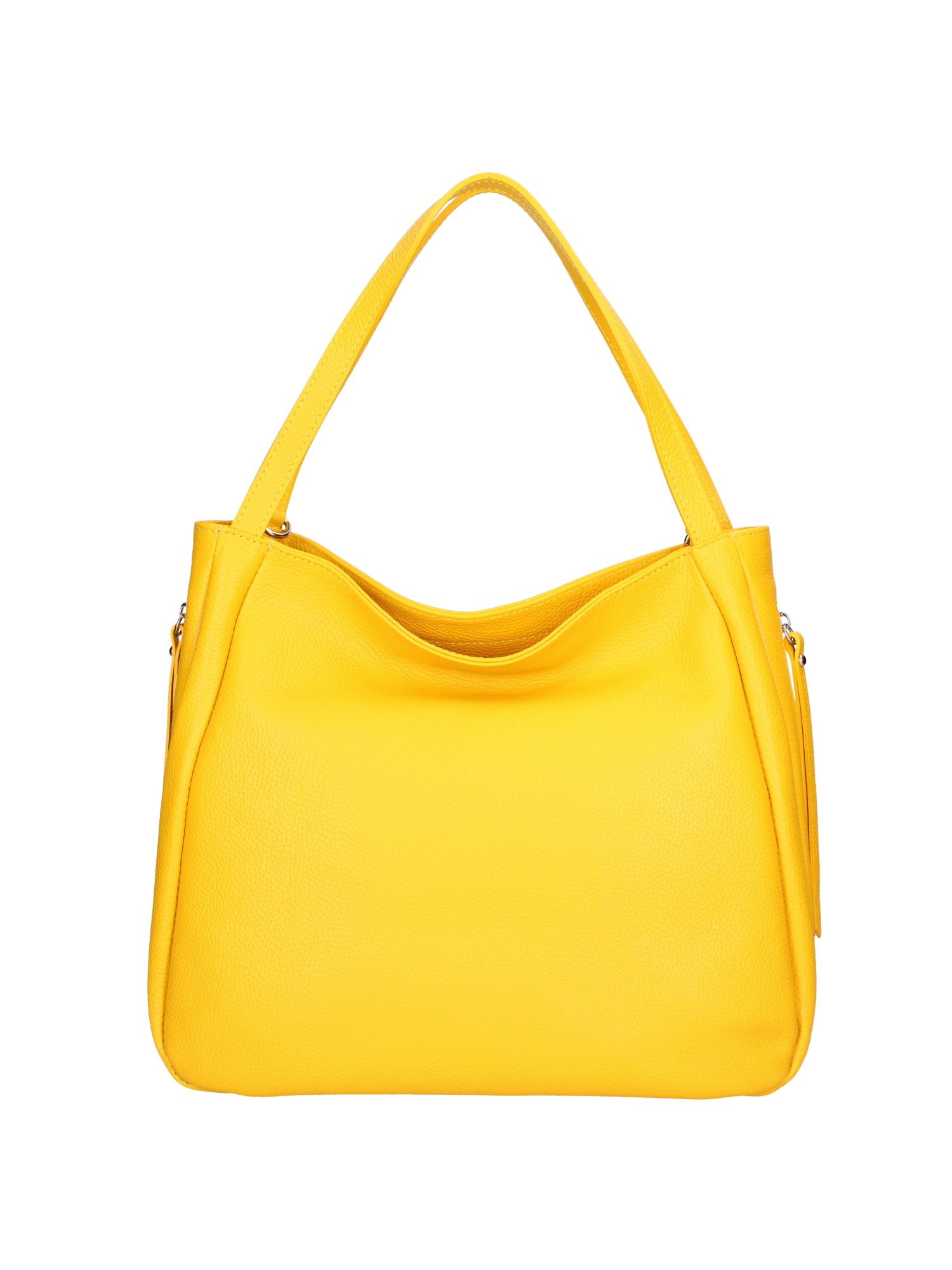 Borsa a spalla da donna Misto pelle e tessuto 07155-D04 GIALLO Roberta Rossi