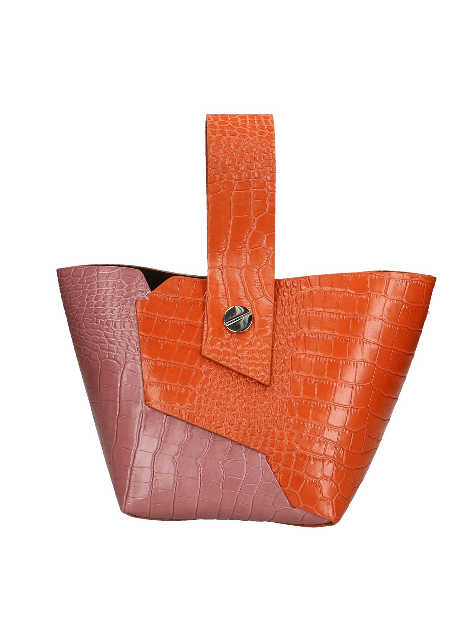 Ombretta Borsa a mano da donna Vera pelle 00643-C35+C73 ARANCIONE+MALVA Gave Lux