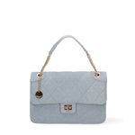 Borsa a spalla da donna Nylon & Ecopelle DC3533-2-LIGHTBLUE Diana&co