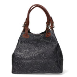 Elenia Borsa a mano da donna Vera pelle 80049-013 BLU NAVY Gave Lux