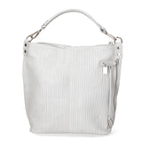 Elga Borsa a spalla da donna Vera pelle 80051-GRIGIO Gave Lux
