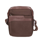 Borsa a tracolla uomo Pelle PU e Tessuto PCL3061-COFFEE Northampton Polo Club