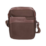 Borsa a tracolla uomo Pelle PU e Tessuto PCL3061-COFFEE Northampton Polo Club