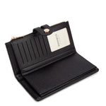 Portafoglio da donna 100% pelle vegana PU 798-3PT-BLACK Diana&co
