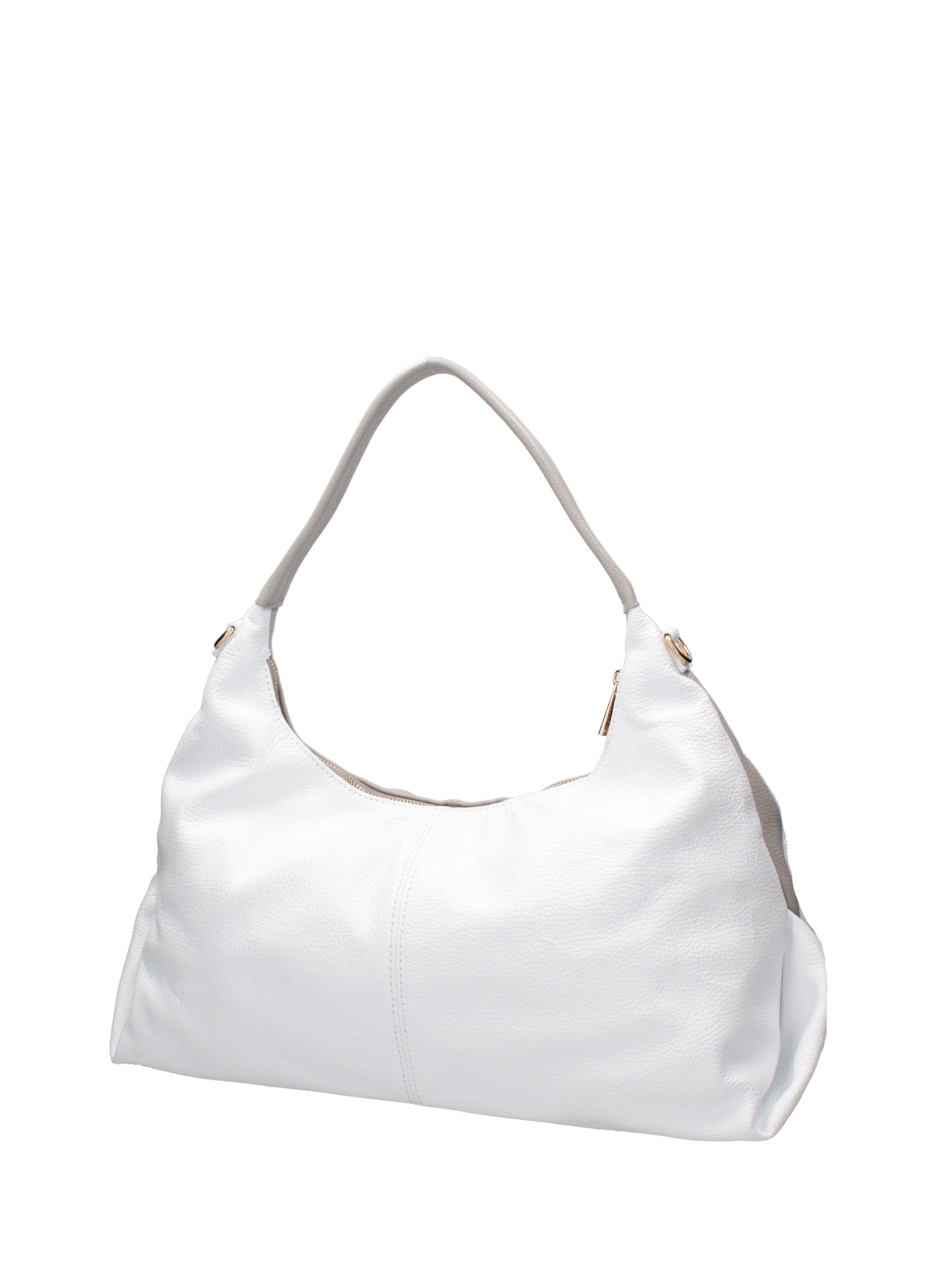 Borsa a spalla da donna Vera pelle 07233-D86 GRIGIO+BIANCO Roberta Rossi