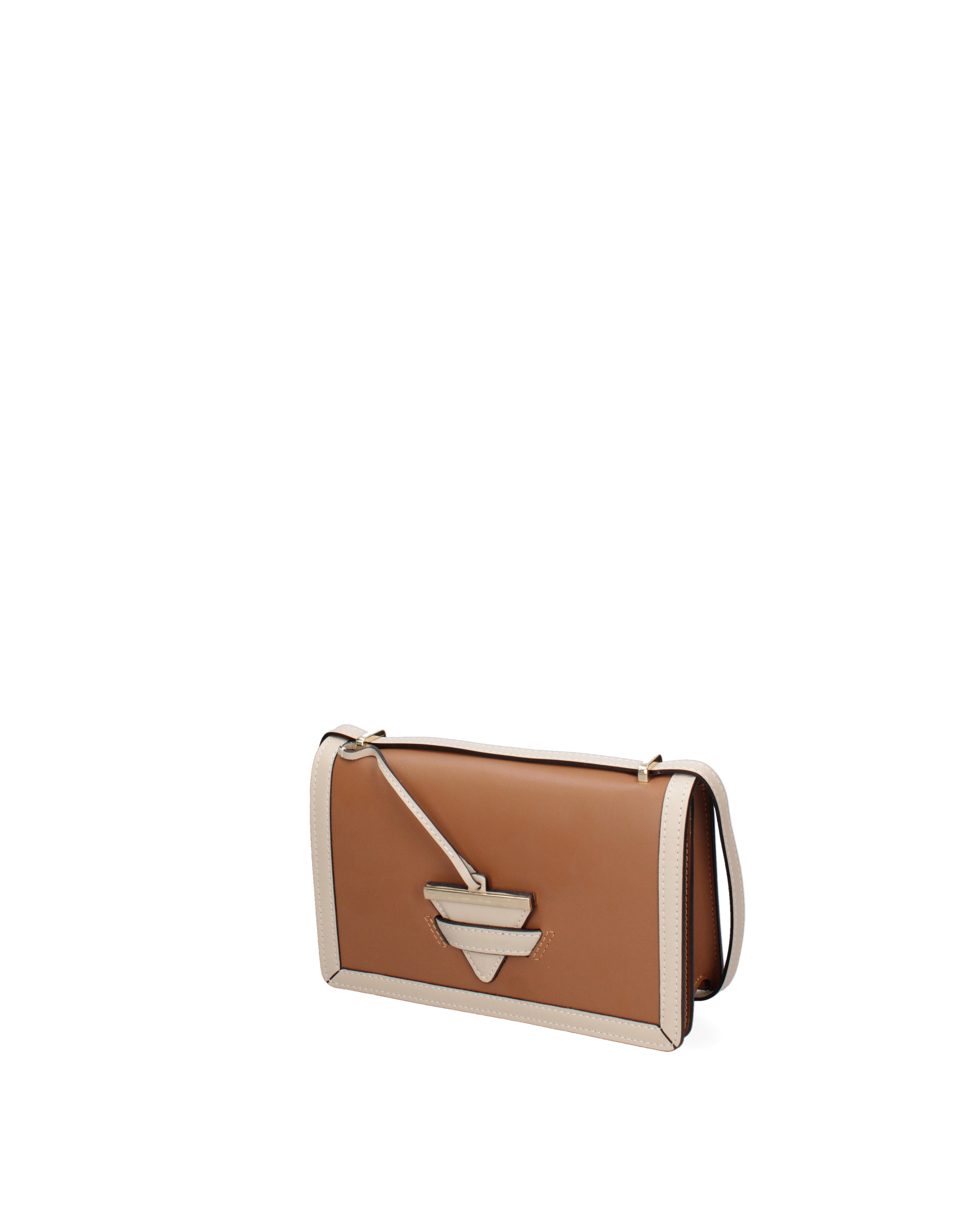 Ardena Borsa a tracolla da donna Vera pelle 1324-CUOIO+BEIGE Gave Lux