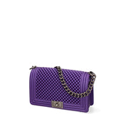 Borsa a mano da donna 100% Pvc FLAT-M-BALL 24-VIOLET INDIGO - BRUSH CDF Marc Ellis