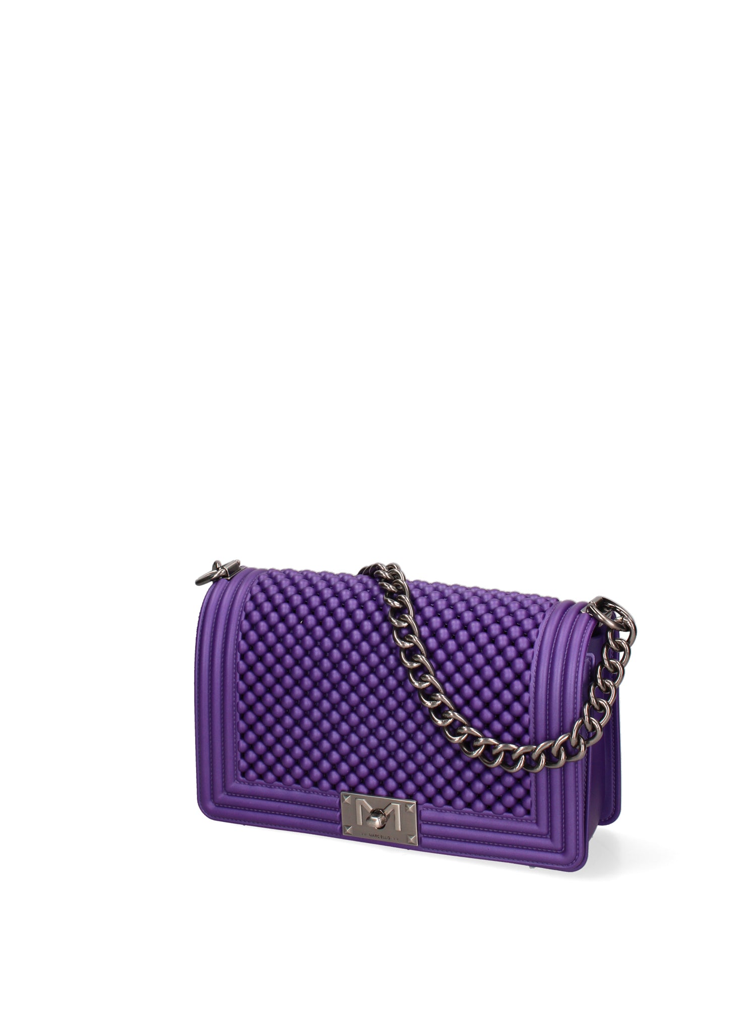 Borsa a mano da donna 100% Pvc FLAT-M-BALL 24-VIOLET INDIGO - BRUSH CDF Marc Ellis