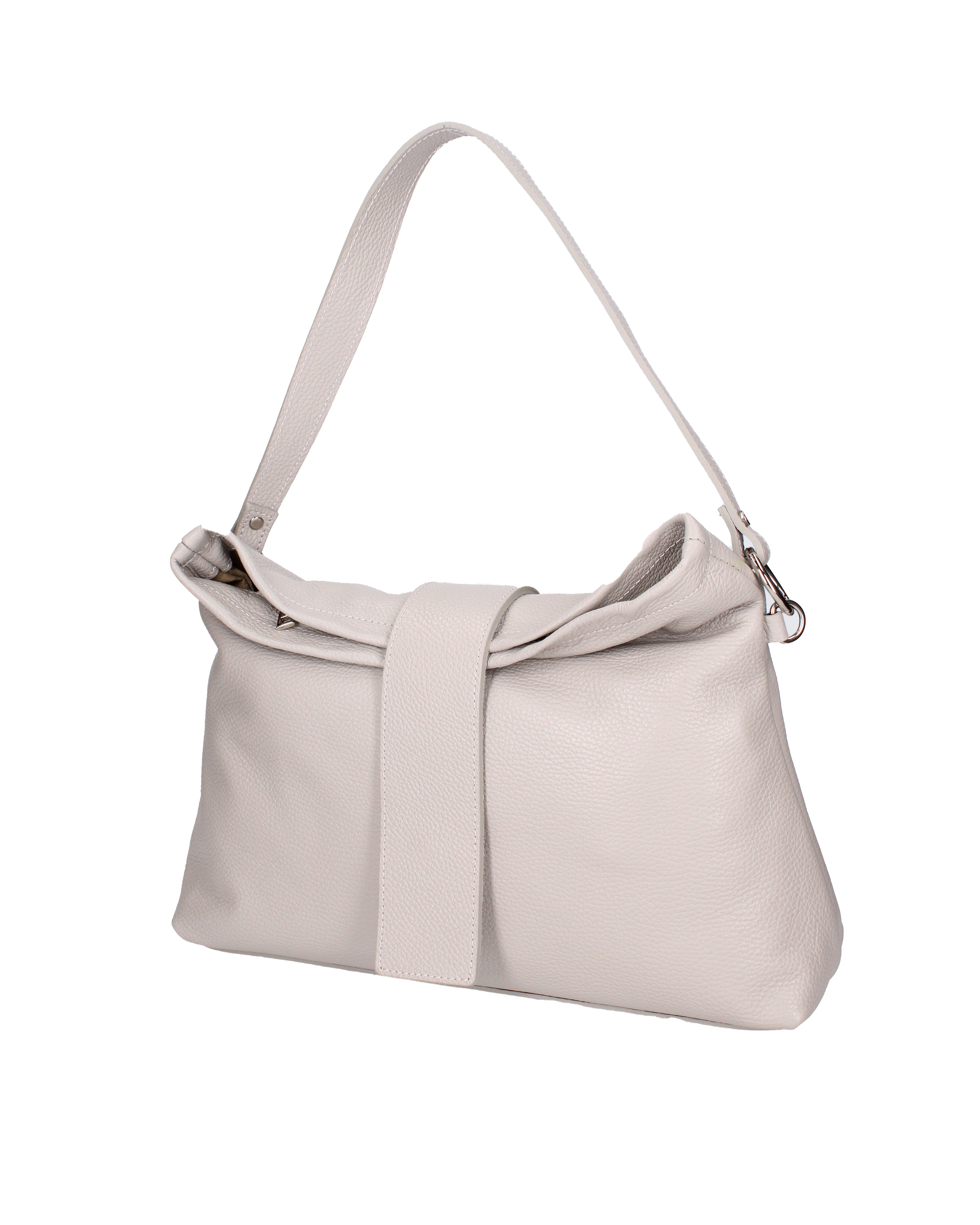Grace Borsa a spalla da donna Vera pelle 07158-D86 GRIGIO PERLA Viola Castellani