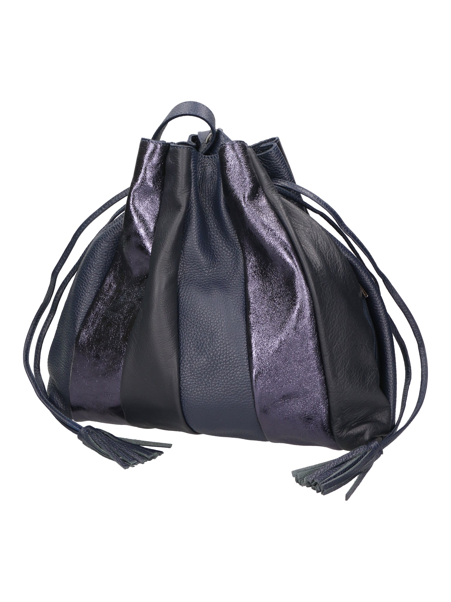 Nunzia Borsa a spalla da donna Vera pelle 576042-BLU DARK BLUE Gave Lux