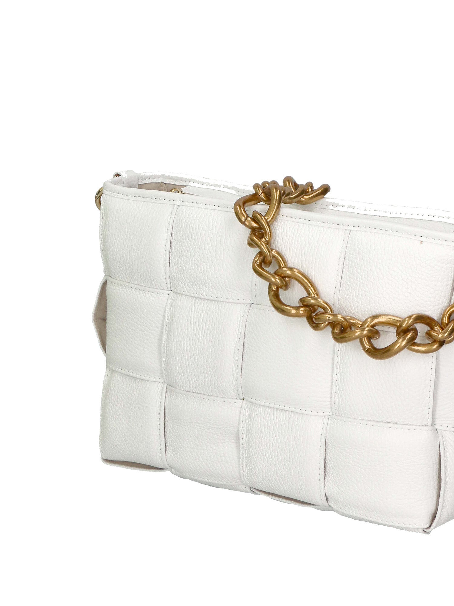 Agostina Borsa a mano da donna Vera pelle 04691-BIANCO WHITE Gave Lux
