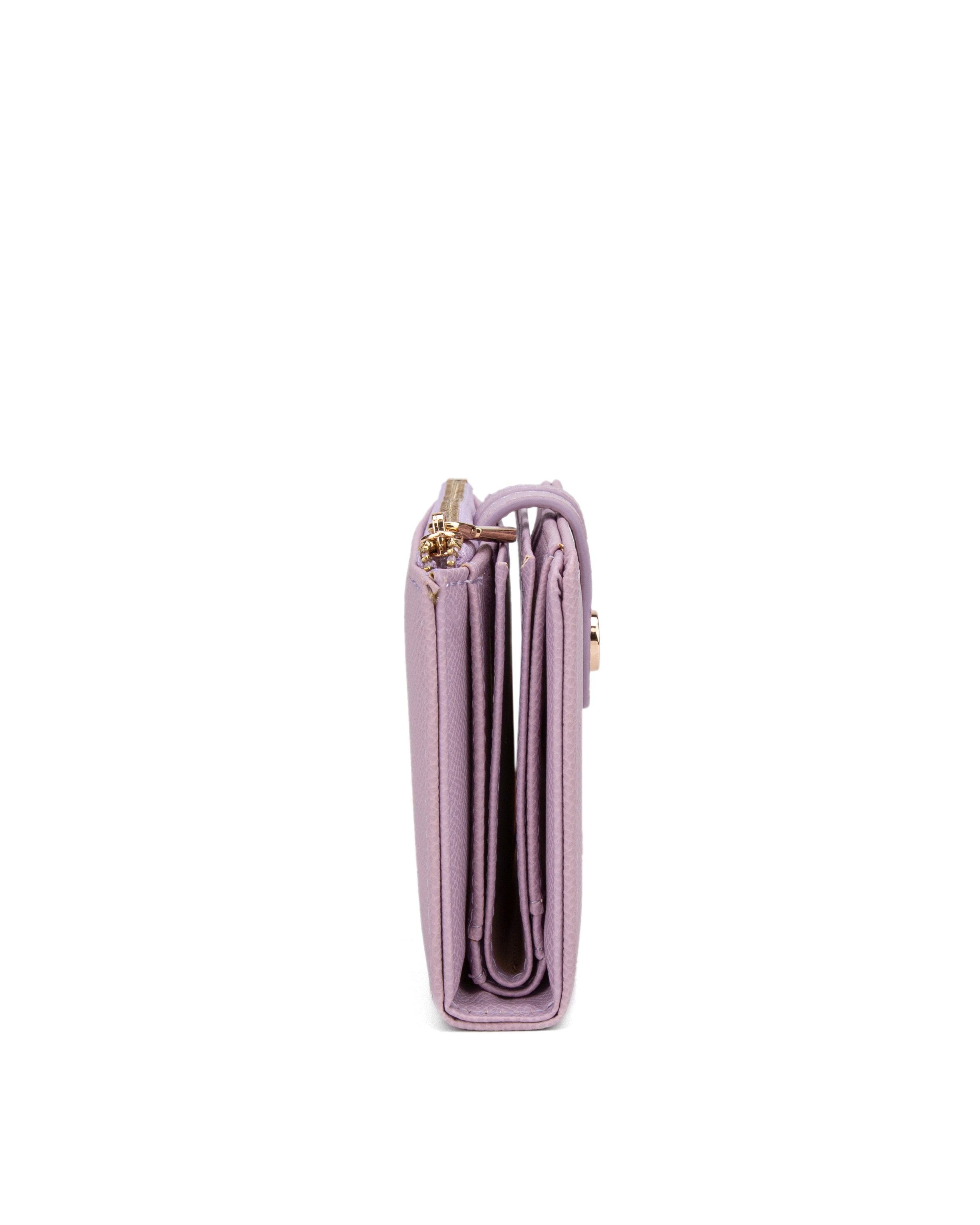 Portafoglio donna in pelle vegana Casual 798-2-2PT-LAVENDER Diana&co