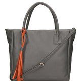 Verdiana Borsa a mano da donna Vera Pelle 06505-D27 GRIGIO SCURO Gave Lux
