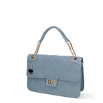 Borsa a spalla da donna Nylon & Ecopelle DC3533-2-JEANSBLUE Diana&co