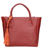 Verdiana Borsa a mano da donna Vera Pelle 06505-D10 ROSSO SCURO Gave Lux