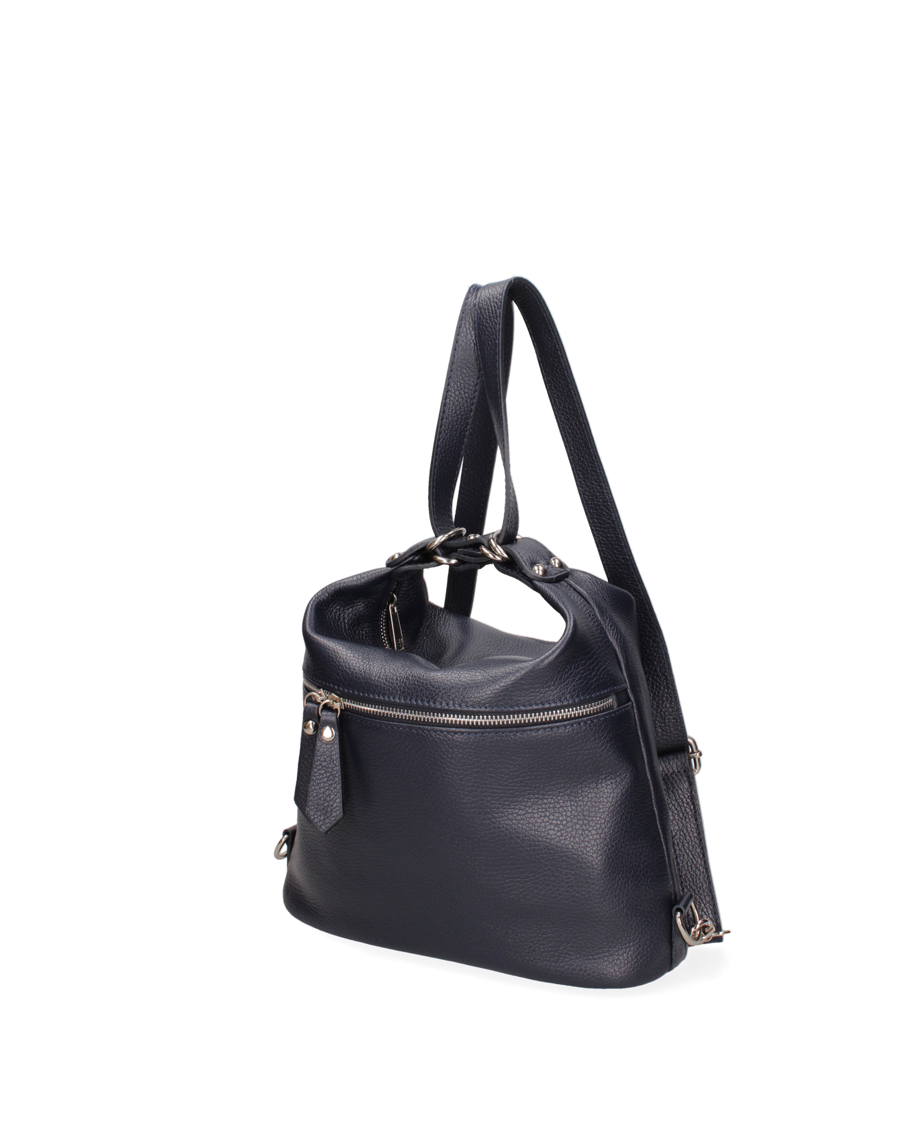 Bianca Borsa a spalla da donna Vera pelle 07136-D26 BLU NOTTE Viola Castellani