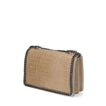 Crystalline Borsa a tracolla da donna Vera pelle 80066-TAUPE Gave Lux