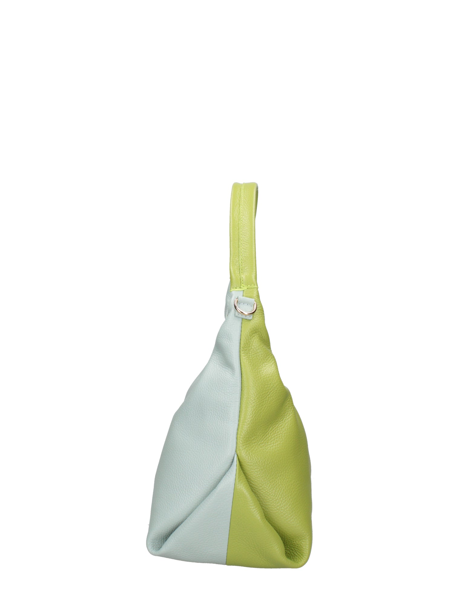 Borsa a spalla da donna Vera pelle 07233-D12 KIWI+D102 CIELO Roberta Rossi