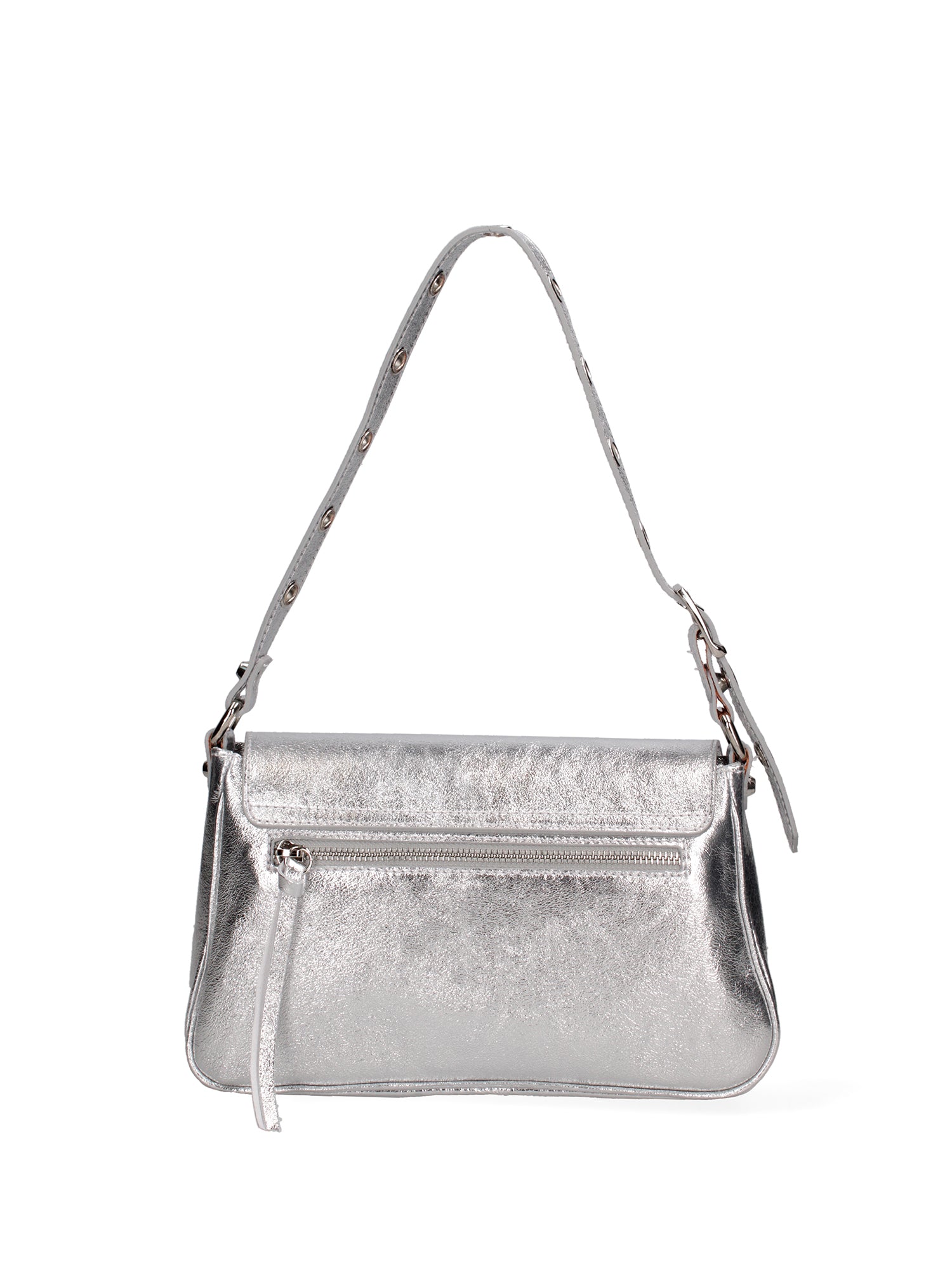 Borsa a spalla da donna Vera pelle 07234-L001 ARGENTO Roberta Rossi