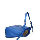 Borsa a spalla da donna Misto pelle e tessuto 07157-D22 BLUETTE Roberta Rossi