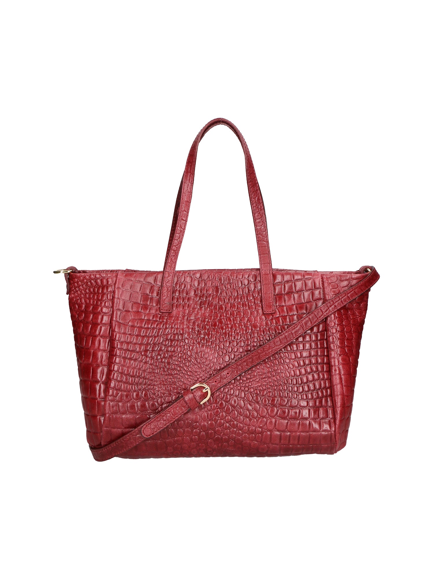 Lorella Borsa a spalla da donna Vera pelle croco 06499-037 BORDO Gave Lux