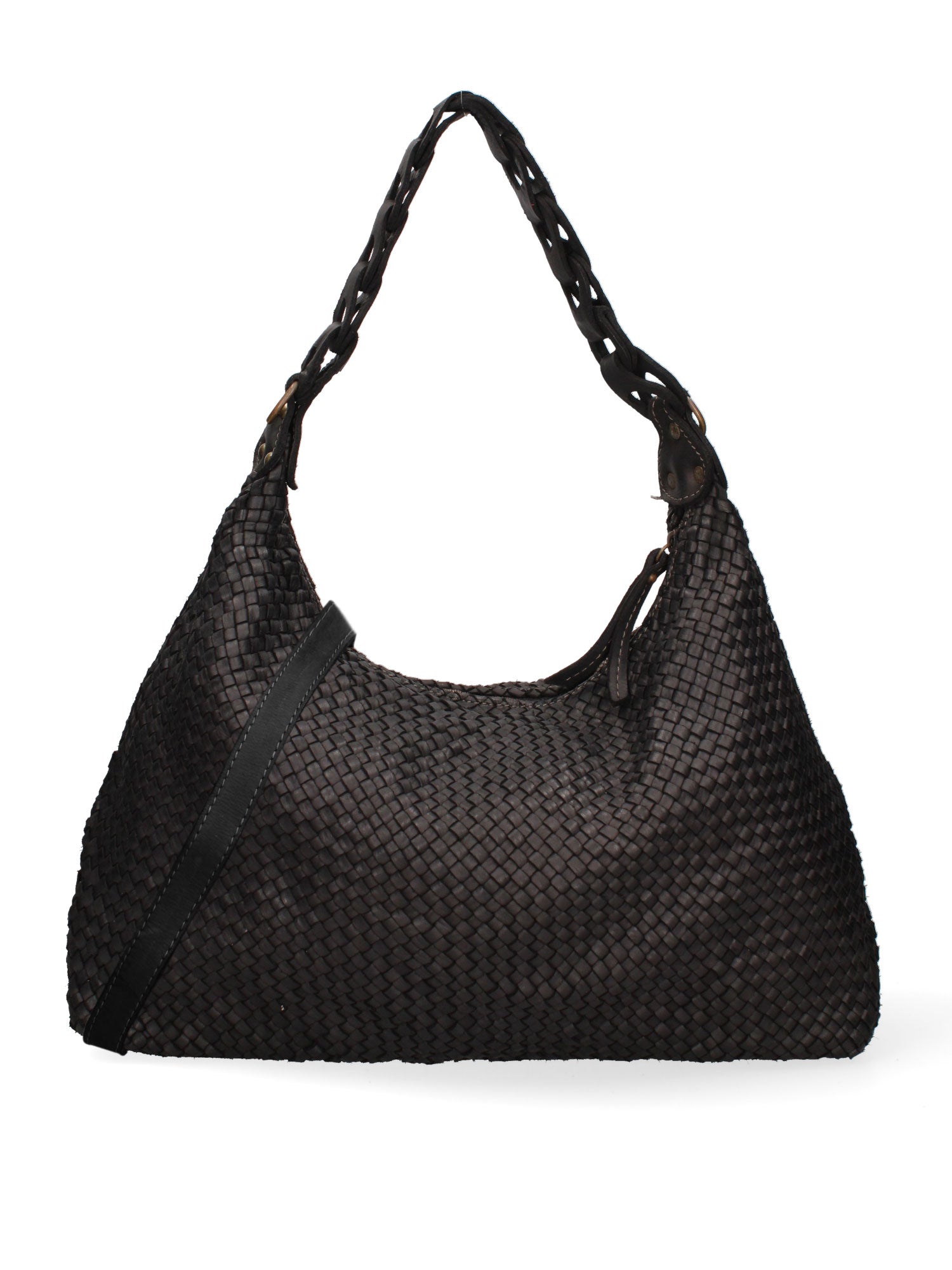 Asteria Borsa a spalla da donna Vera pelle 7799-NERO Gave Lux