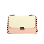 Vera pelle 8641-ROSA+BEIGE Borsa a tracolla da donna Evanthe Pro Gave Lux