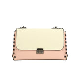 Vera pelle 8641-ROSA+BEIGE Borsa a tracolla da donna Evanthe Pro Gave Lux