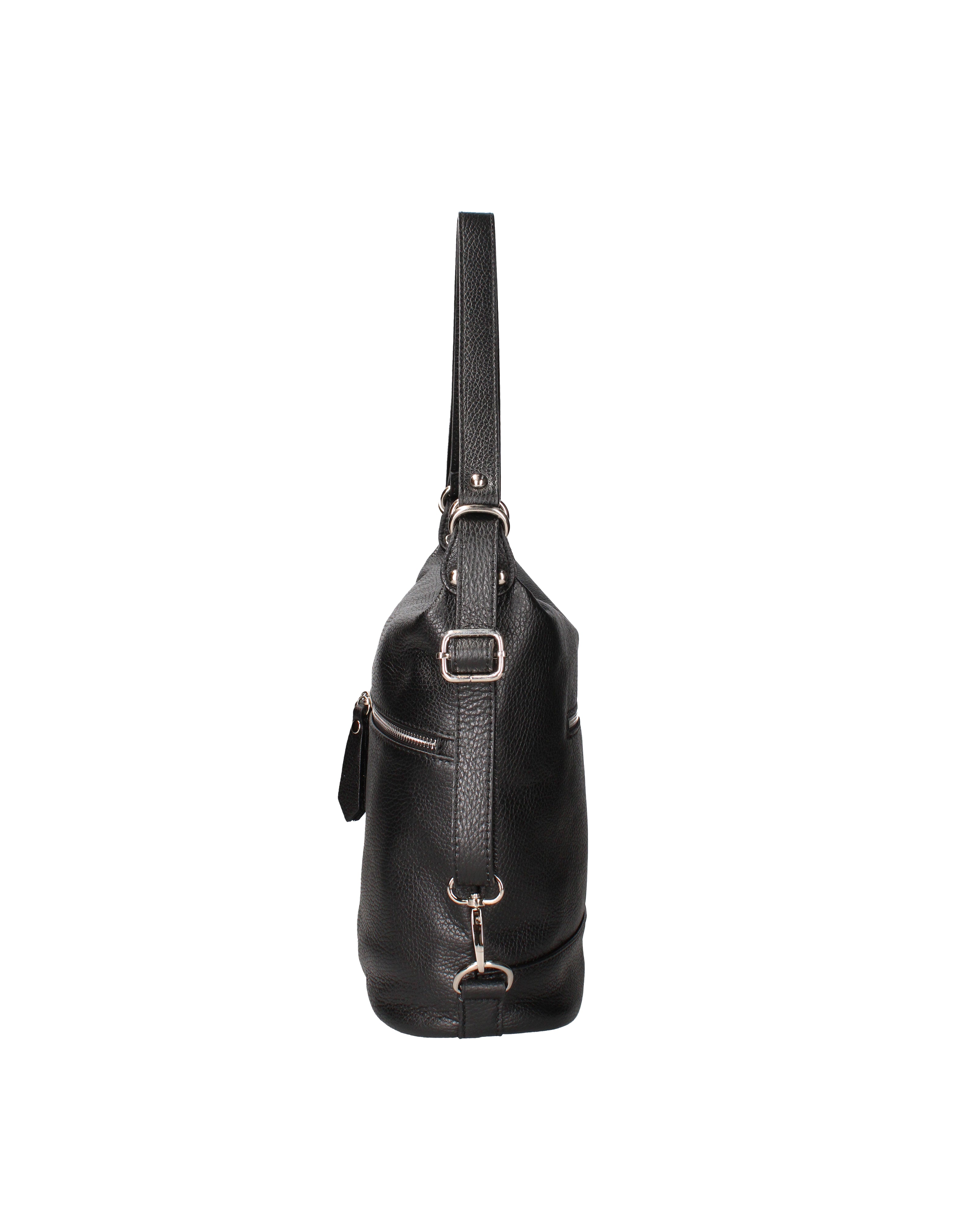 Bianca Borsa a spalla da donna Vera pelle 07136-D28 NERO Viola Castellani