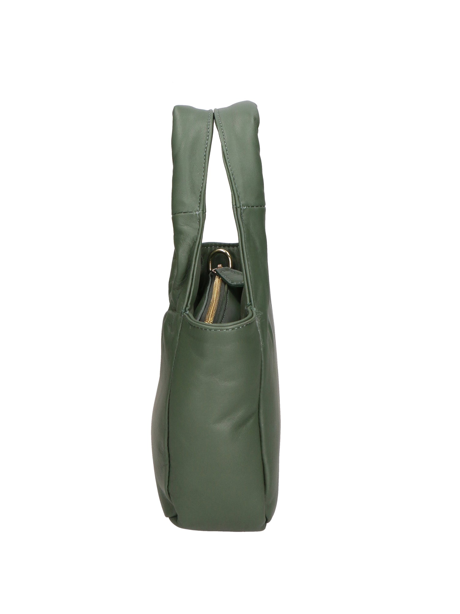 Virna Borsa a mano da donna Vera Pelle 06501-S14 VERDE SCURO Gave Lux