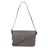 Azzurra Borsa a spalla da donna Vera pelle croco 05699-C27 GRIGIO SCURO Gave Lux