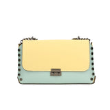 Vera pelle 8641-MARINA+GIALLO Borsa a tracolla da donna Evanthe Pro Gave Lux