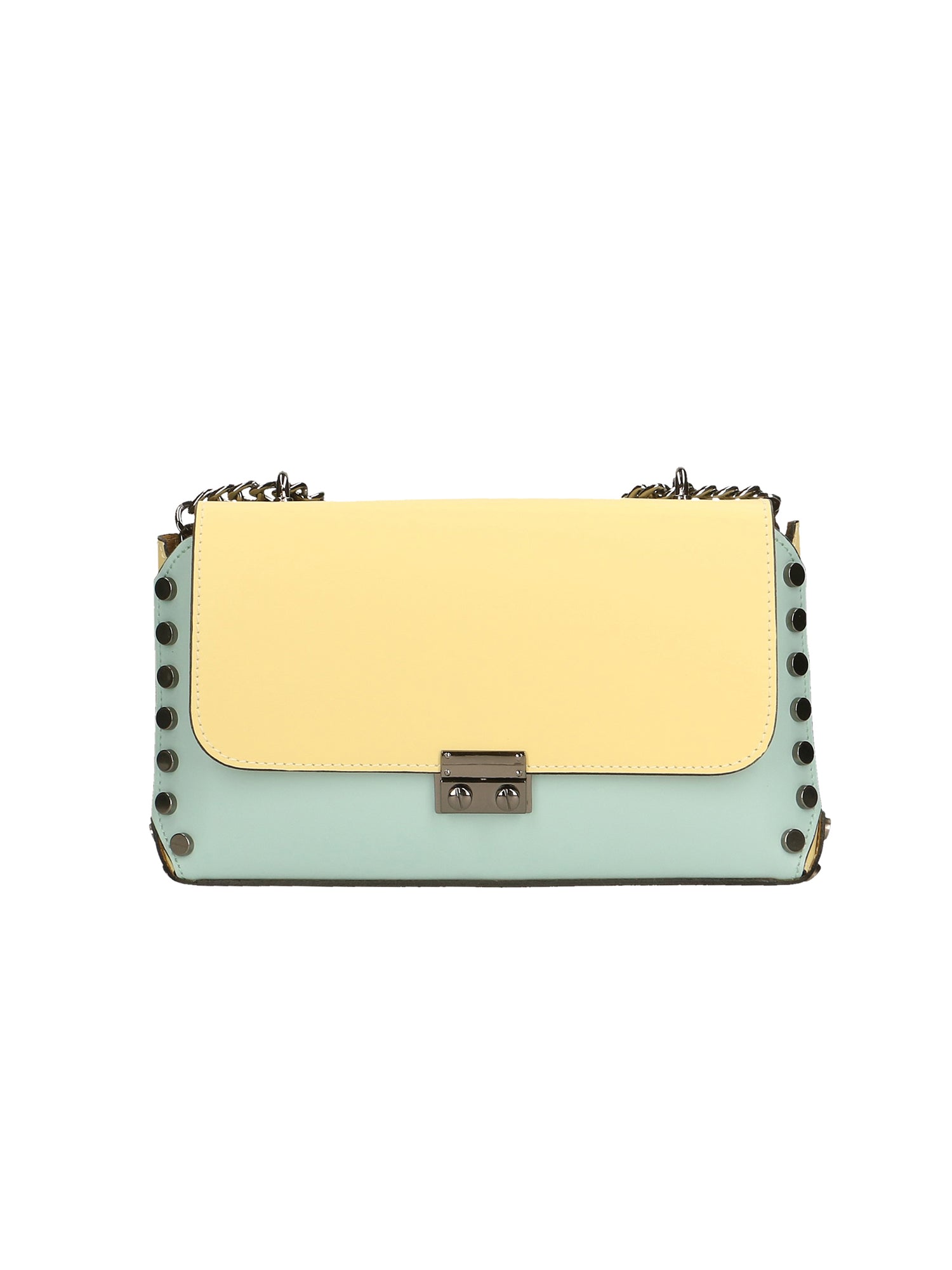 Vera pelle 8641-MARINA+GIALLO Borsa a tracolla da donna Evanthe Pro Gave Lux