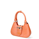 Borsa a mano da donna 100% PVC FLAT-CIRCLE-DARK RUST - BRUSH CDF Marc Ellis