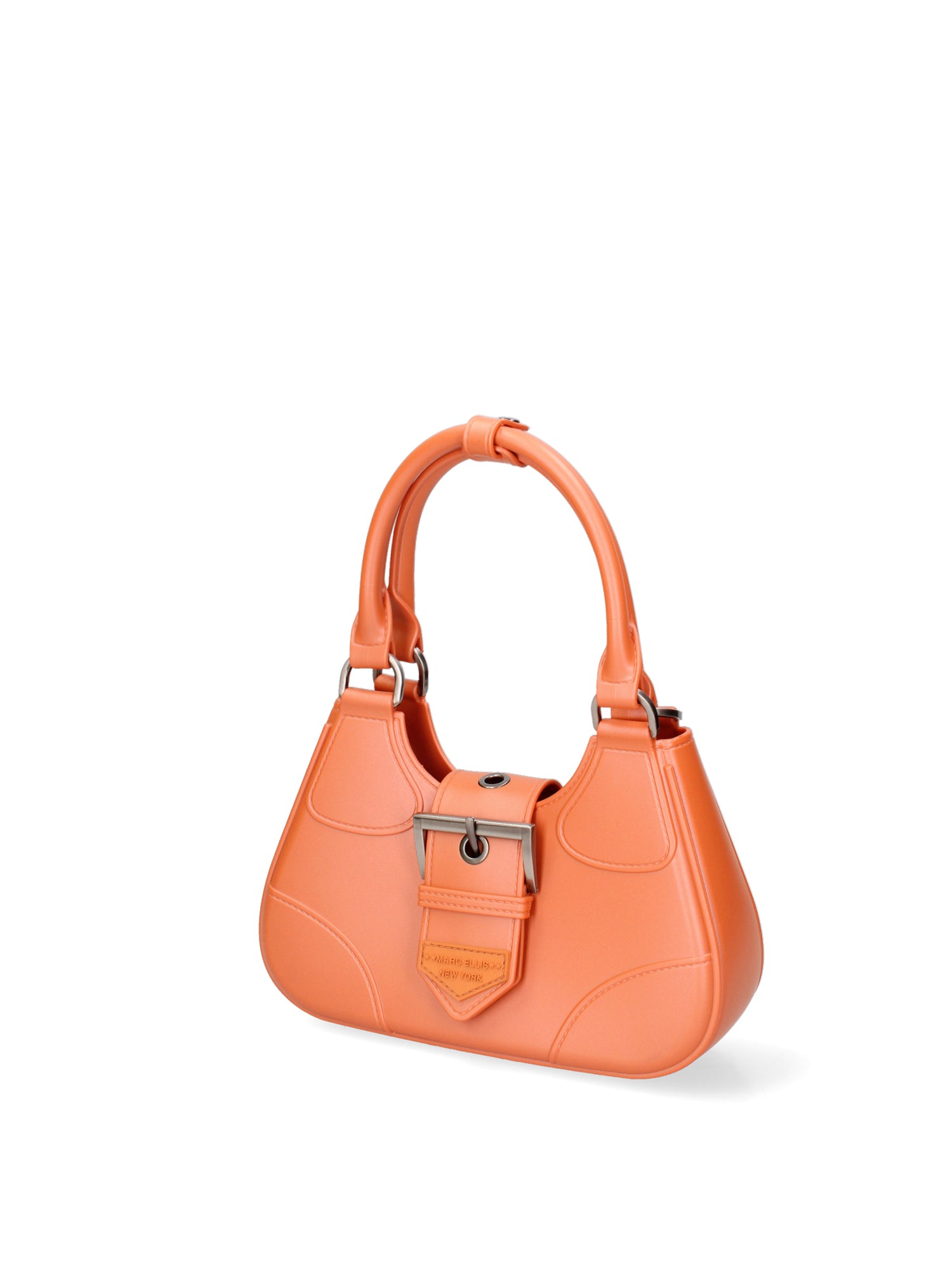 Borsa a mano da donna 100% PVC FLAT-CIRCLE-DARK RUST - BRUSH CDF Marc Ellis