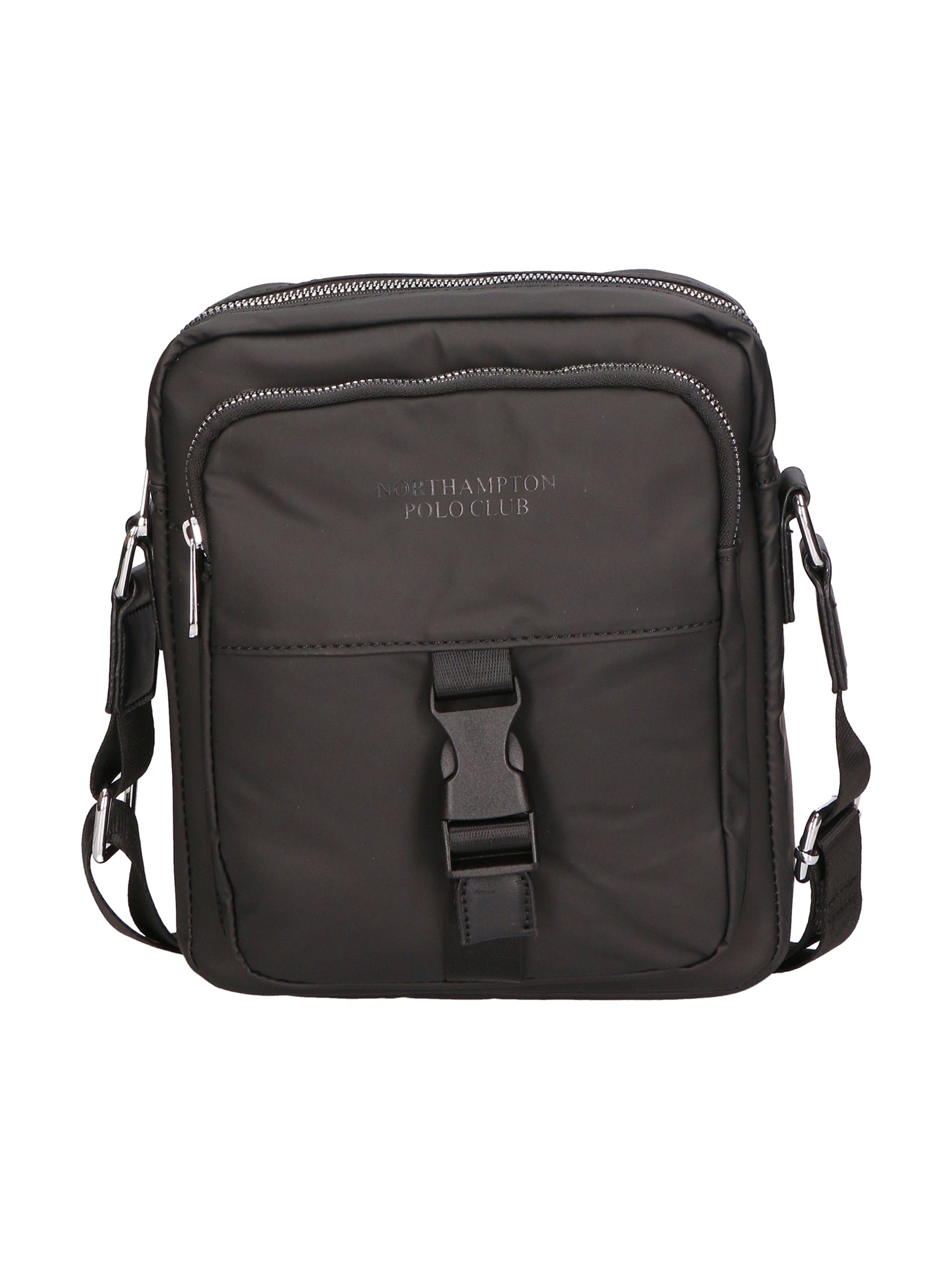 Borsa a tracolla uomo 100% PU Leather PCL3018-BLACK Northampton Polo Club
