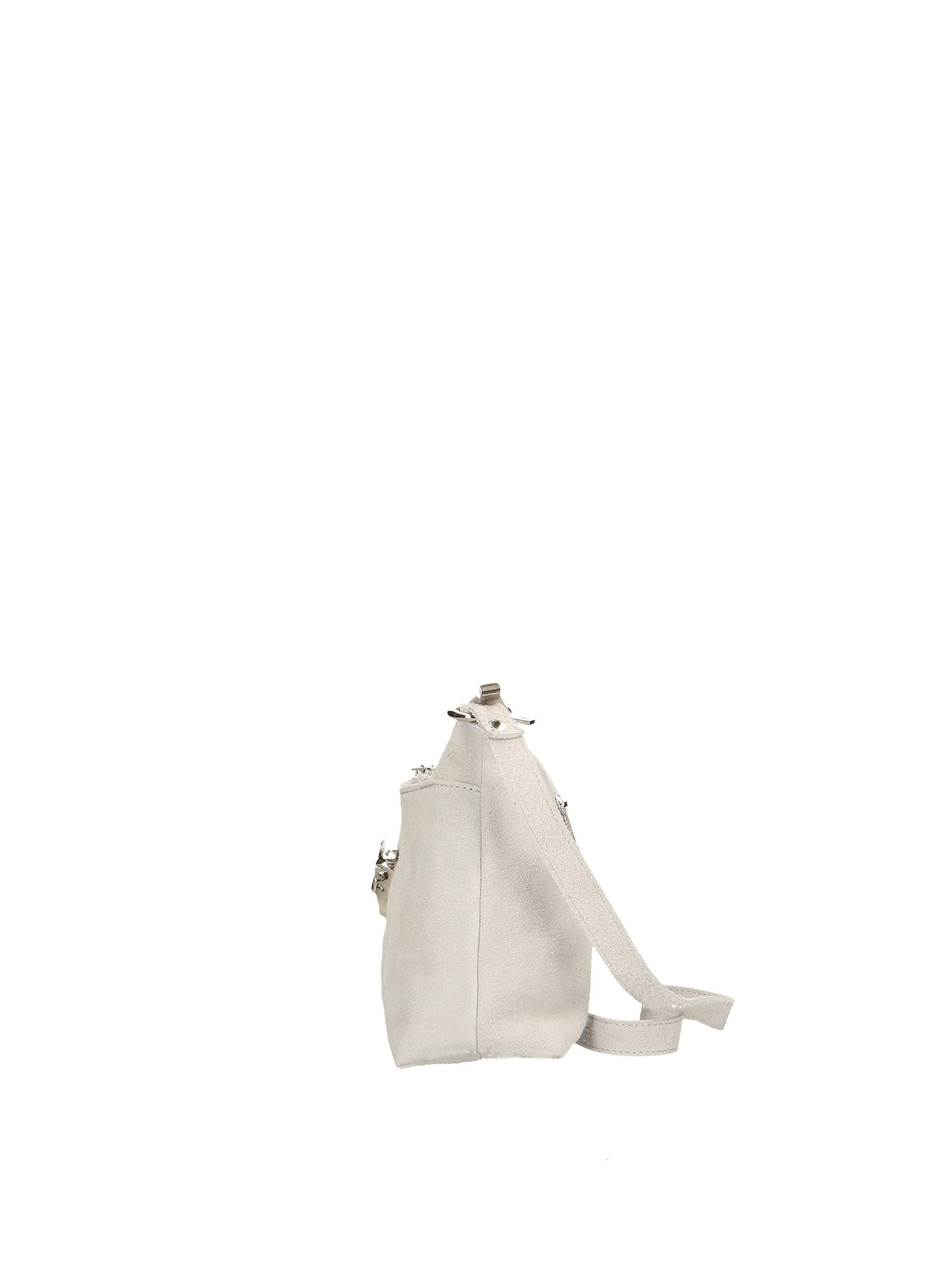 Embera Elite Borsa a tracolla donna Vera pelle scamosciata 8650-BIANCO Gave Lux