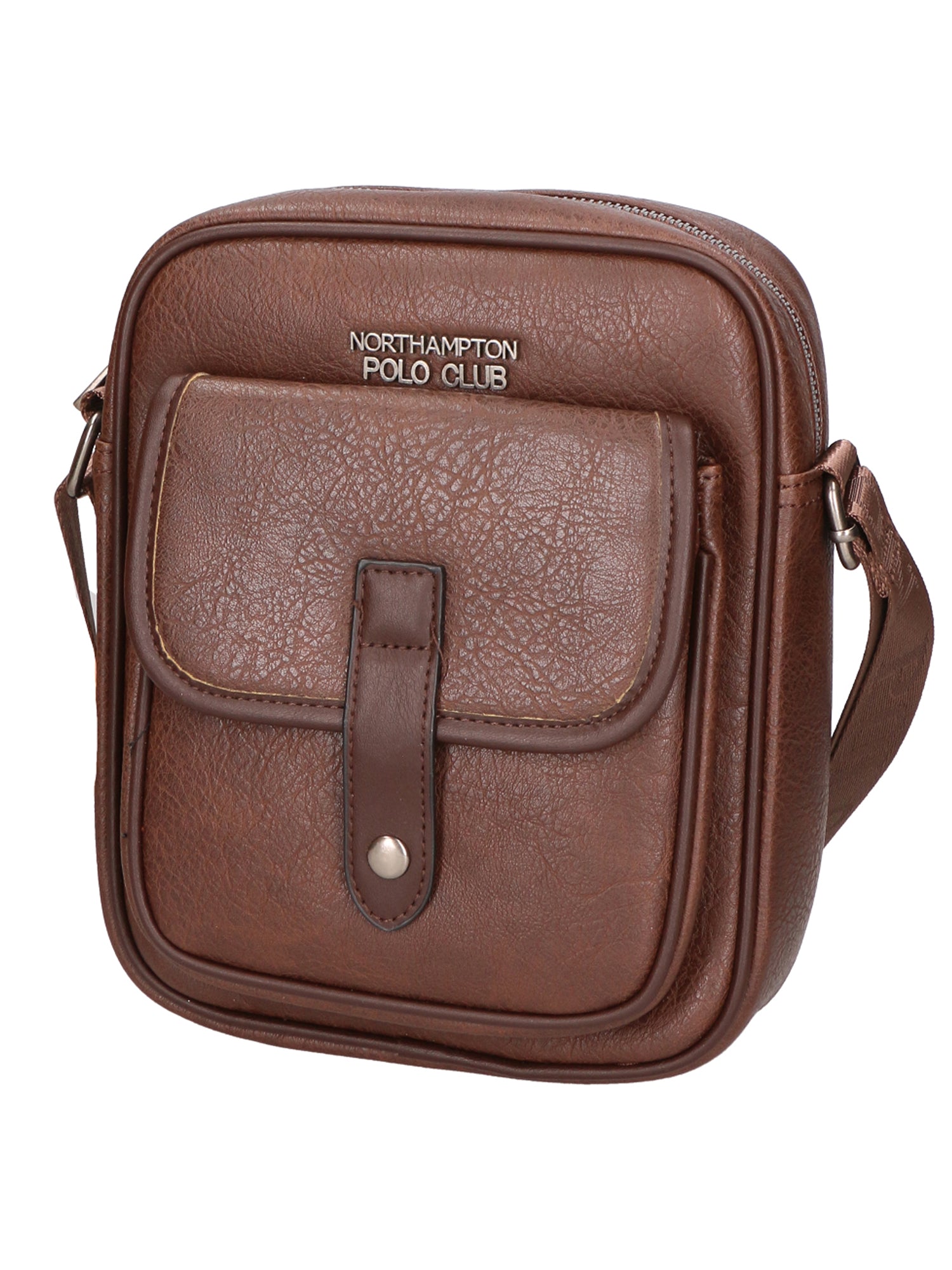 Borsa a tracolla uomo 100% PU Leather PCL3005-COFFEE Northampton Polo Club