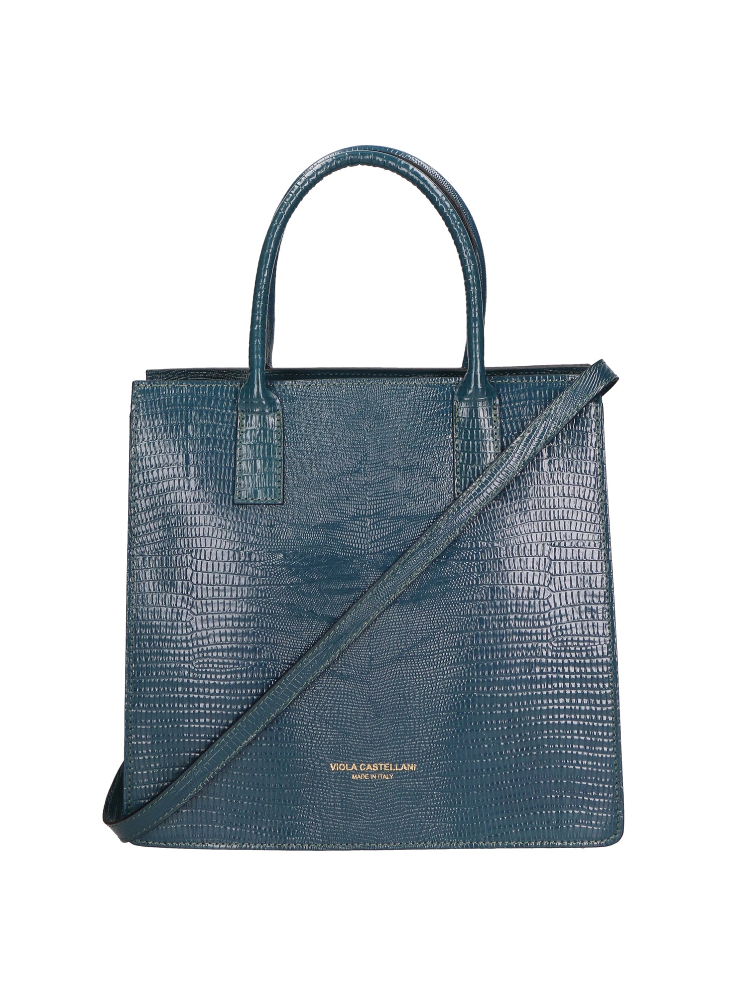 Giulia Borsa a mano da donna Vera pelle effetto cocco 468W-D33 OTTANIO Viola Castellani