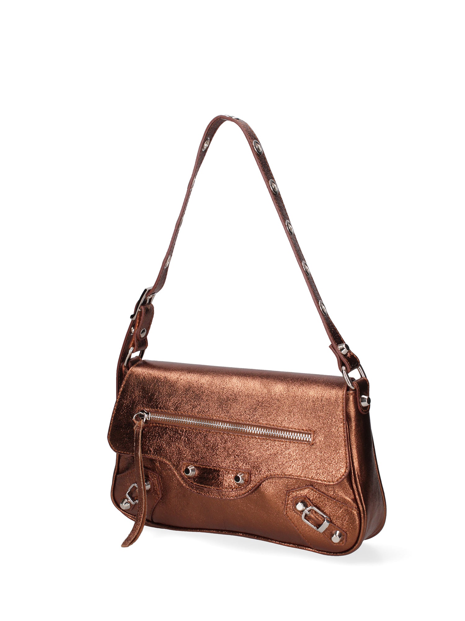 Borsa a spalla da donna Vera pelle 07234-L006 RAME Roberta Rossi
