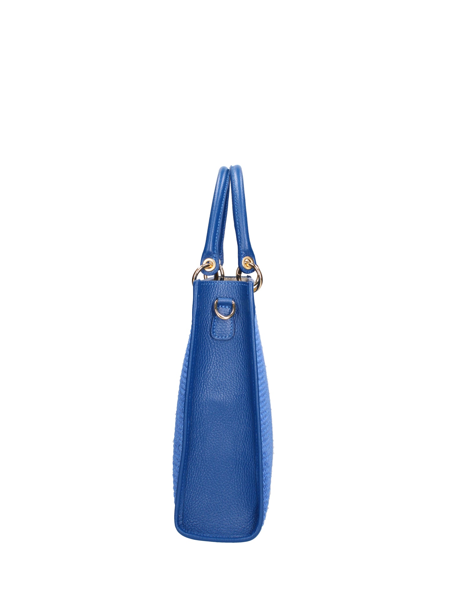 Borsa a mano da donna Misto pelle e tessuto 07149-D22 BLUETTE Roberta Rossi