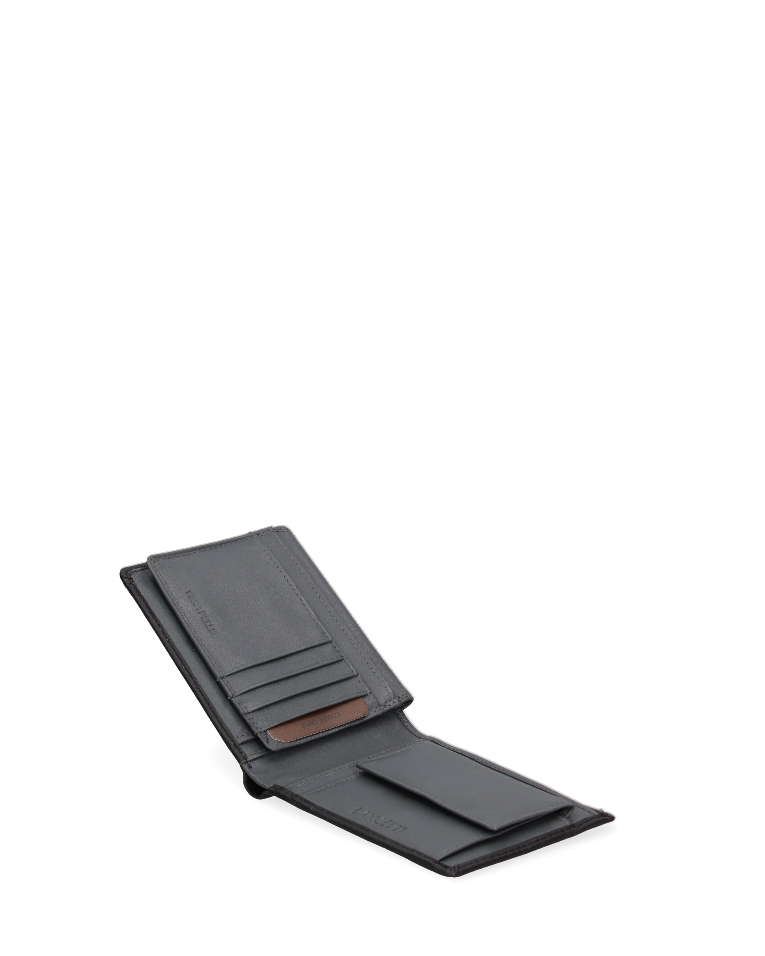 Portafoglio uomo vera pelle Casual LL764-04-NERO Lancetti