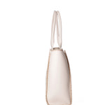 Borsa a spalla da donna 100% pelle riciclata 07225-Latte Viola Castellani