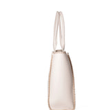 Borsa a spalla da donna 100% pelle riciclata 07225-Latte Viola Castellani