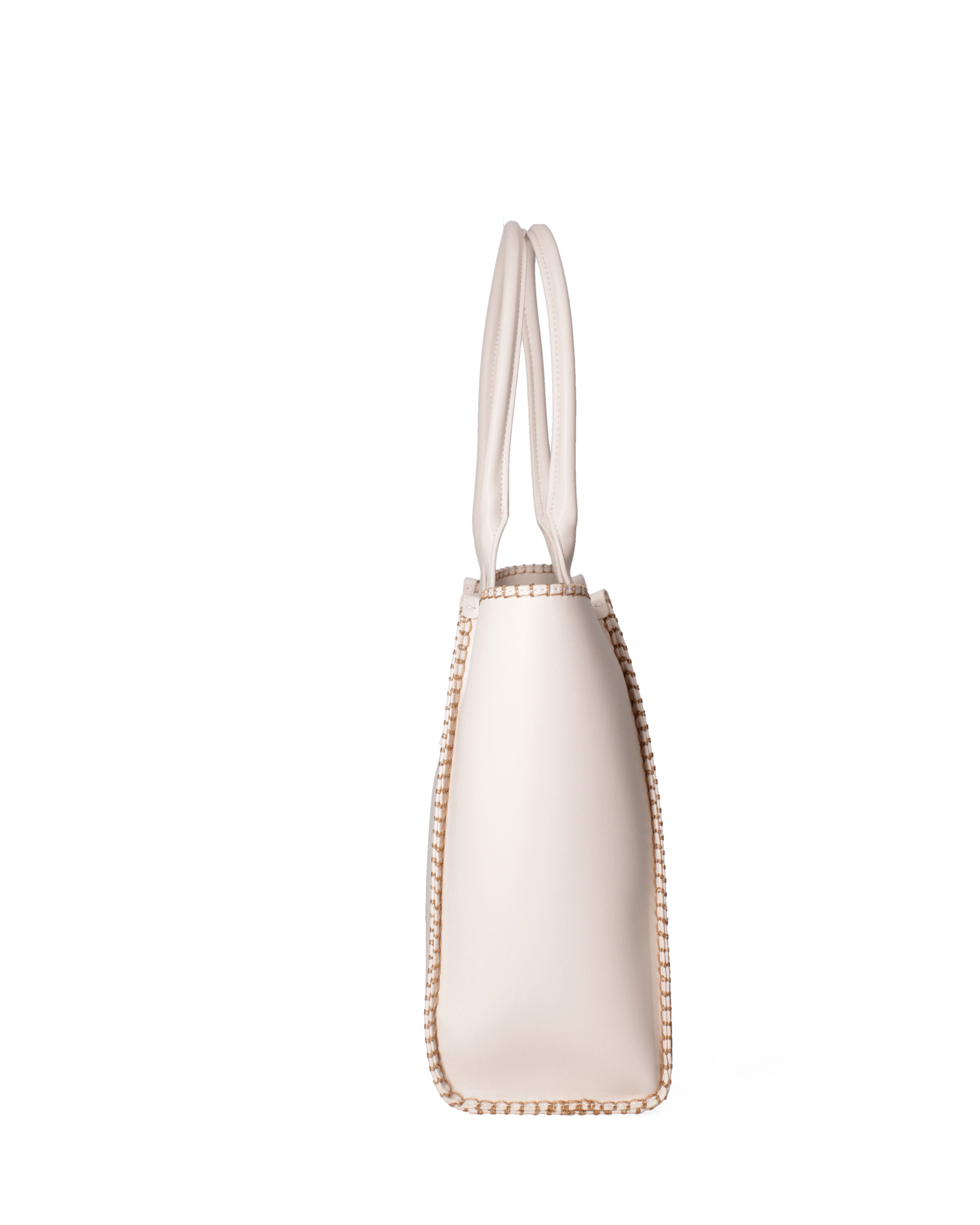 Borsa a spalla da donna 100% pelle riciclata 07225-Latte Viola Castellani